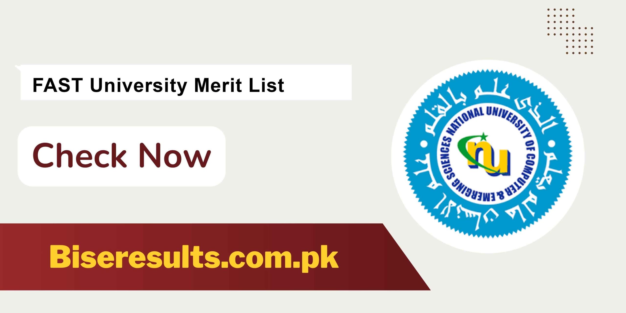 Fast university merit list entry test result